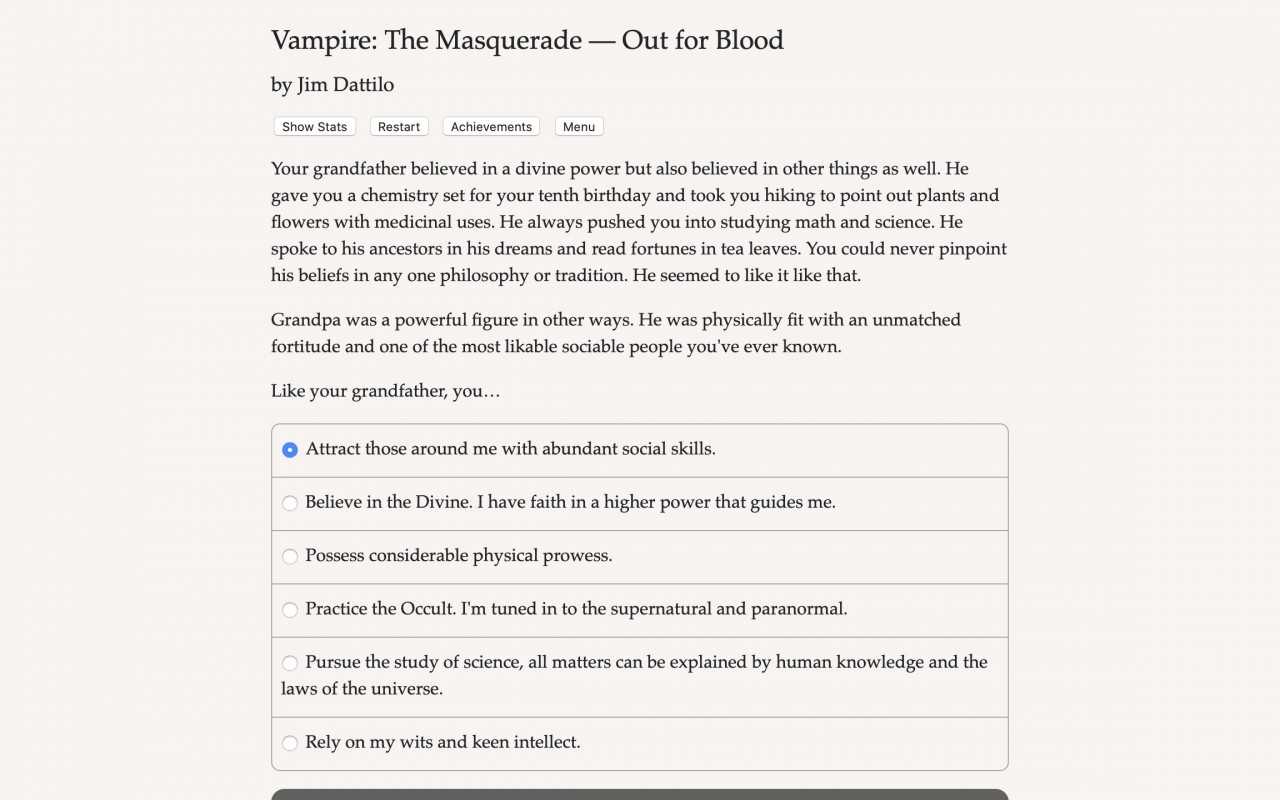 Vampire: The Masquerade - Out for Blood