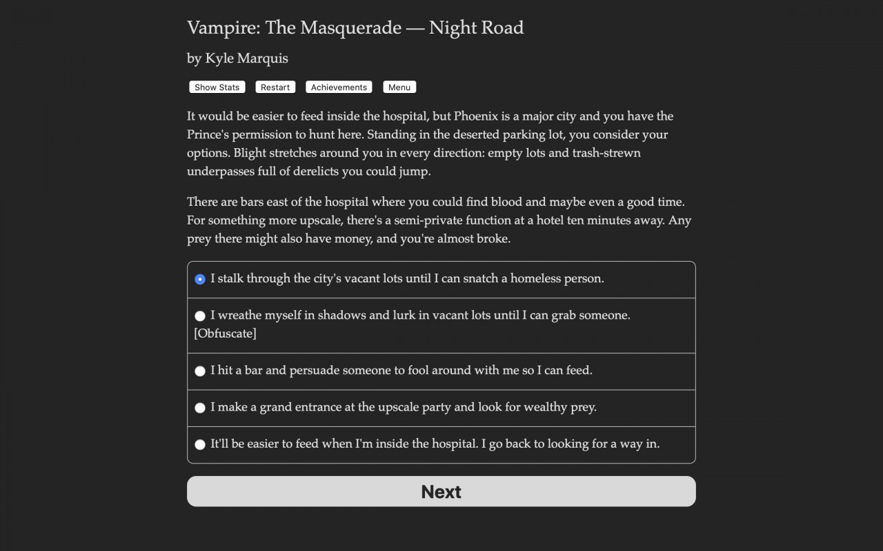 Vampire: The Masquerade - Night Road