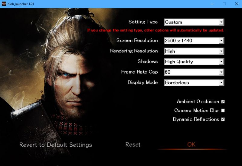 Nioh как изменить разрешение экрана