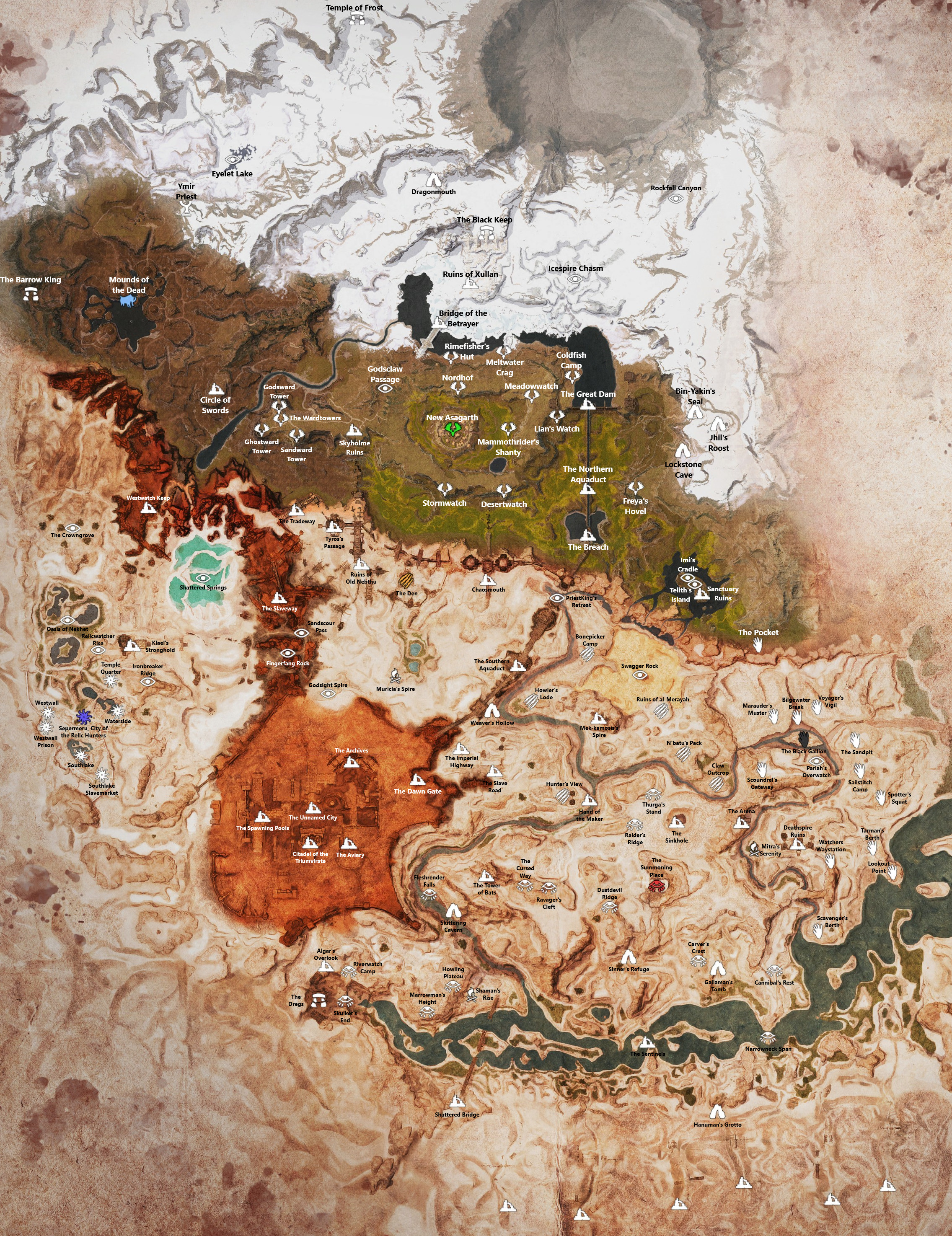Conan exiles где найти железную руду карта