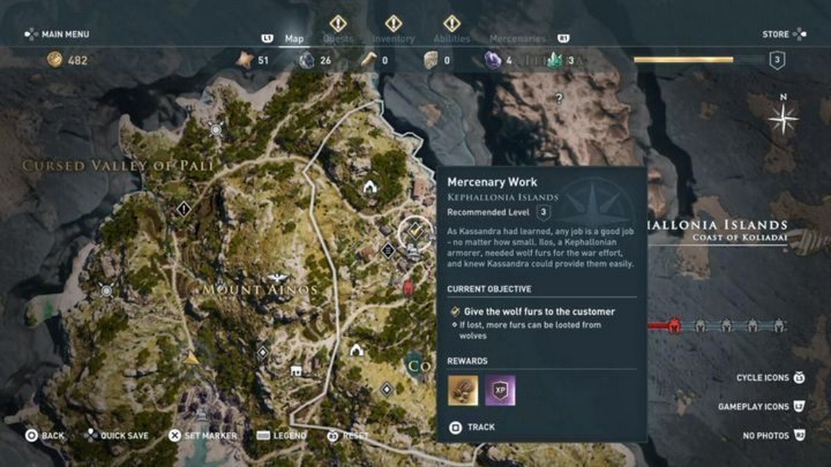 Карта легендарных сундуков assassins creed odyssey