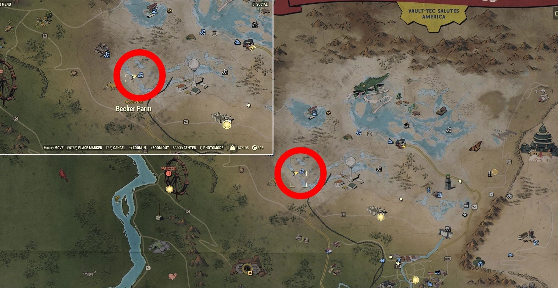 Замечено где находится. Fallout 76 ядовитая Долина на карте. Фоллаут 76 ядовитая Долина. Фоллаут 76 карта сокровищ. Карта ферм Fallout 76.