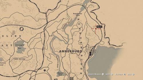 Расположение второй части карты