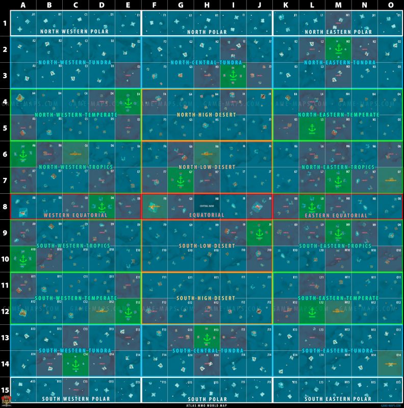 Atlas карта регионов