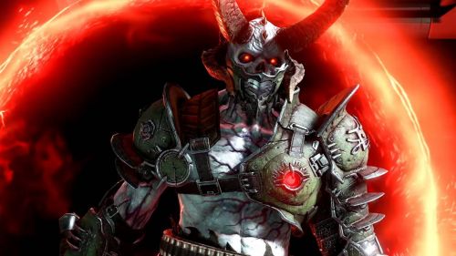В новых геймплейных роликах DOOM Eternal показали схватку думгая с кибердемоном