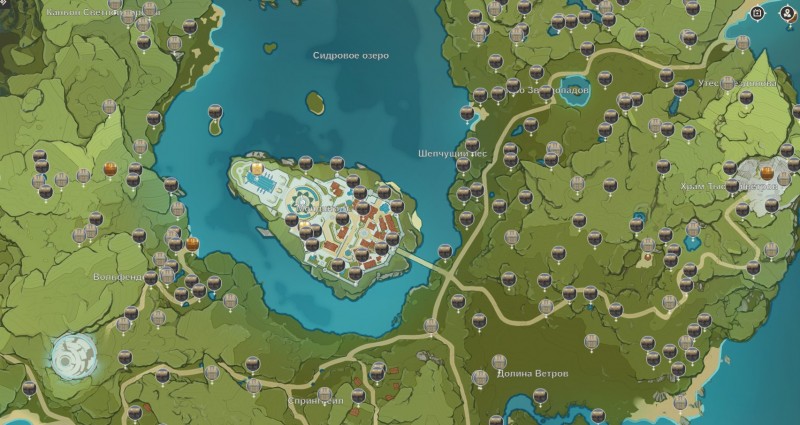 Интерактивная карта сундуков