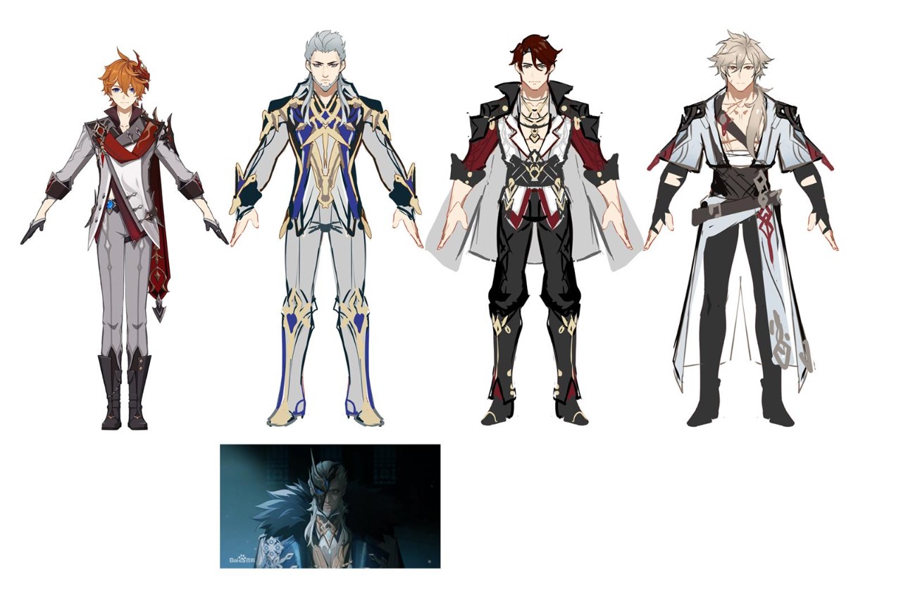 Novos modelos de personagens masculinos em Genshin Impact