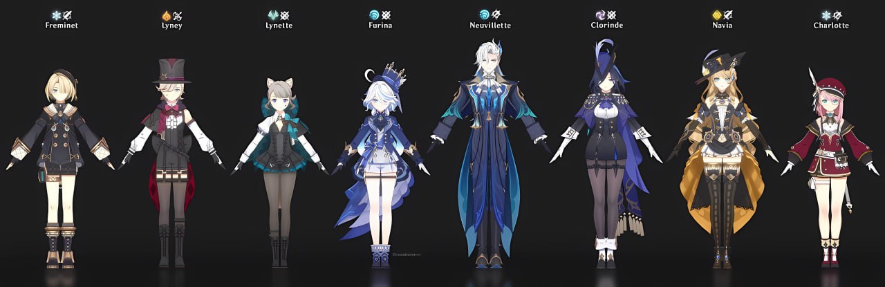 Splash art and models of new Fontaine characters from Genshin Impact leaked