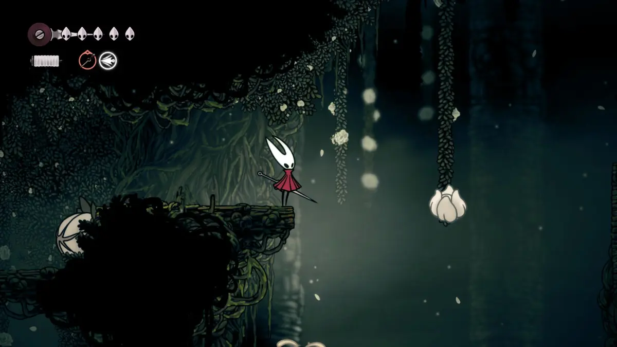 Цепкий захват в Hollow Knight Silksong: прыжки по стенам