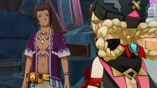 Случайное поручение в Genshin Impact: помогите Сомпайнко поговорить с Люликкой