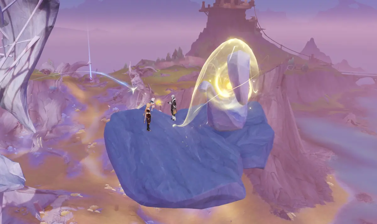 Перевернутая башня в Genshin Impact: как очистить загрязнения и восстановить ядра барьера