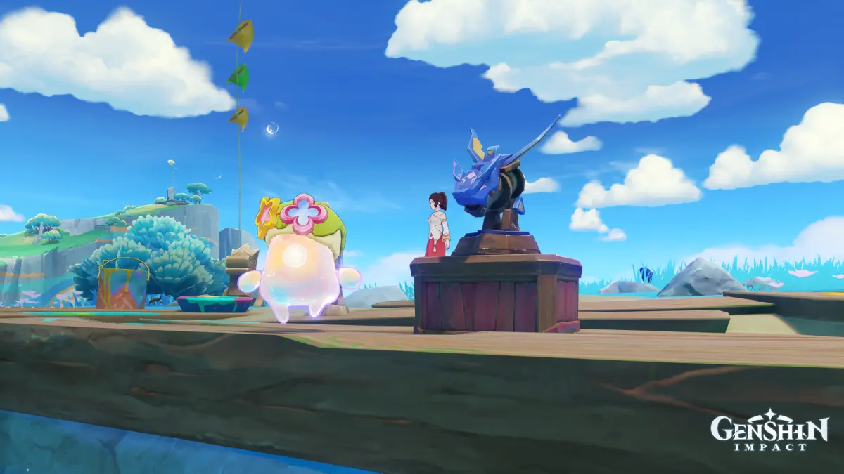 Разноцветные лучи в заливе Прибоя Genshin Impact: как решить загадку