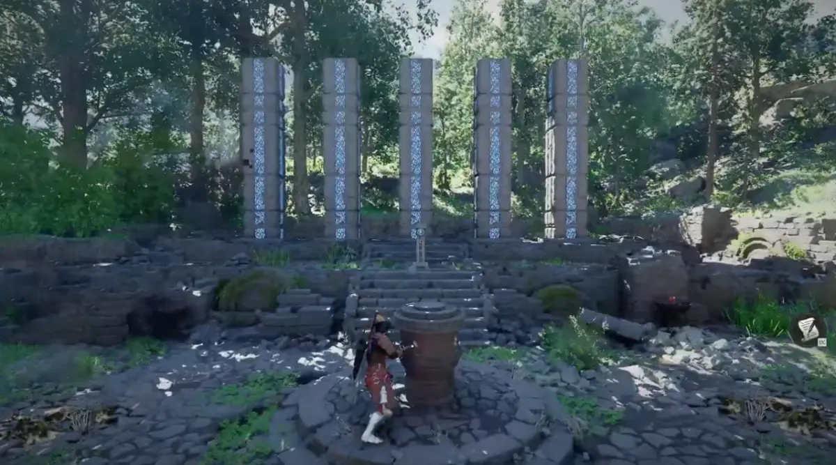 Как решить загадку с колоннами в руинах Сумрачного леса в Crimson Desert