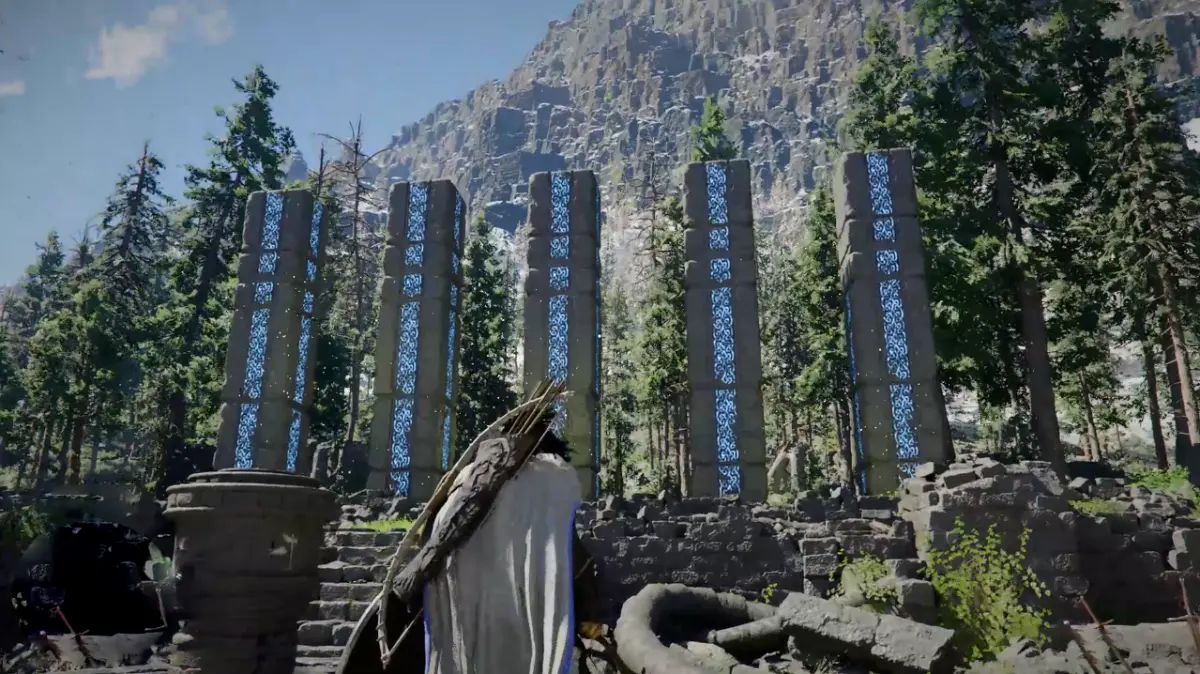 Руины снежных гор у Туманной заводи в Crimson Desert: как решить загадку с колоннами