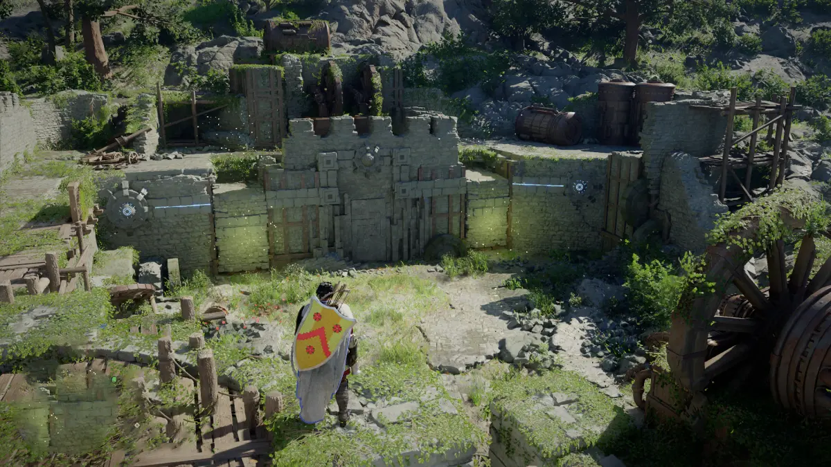 Руины Синих зарослей в Crimson Desert: как решить загадку с подъемными стенами