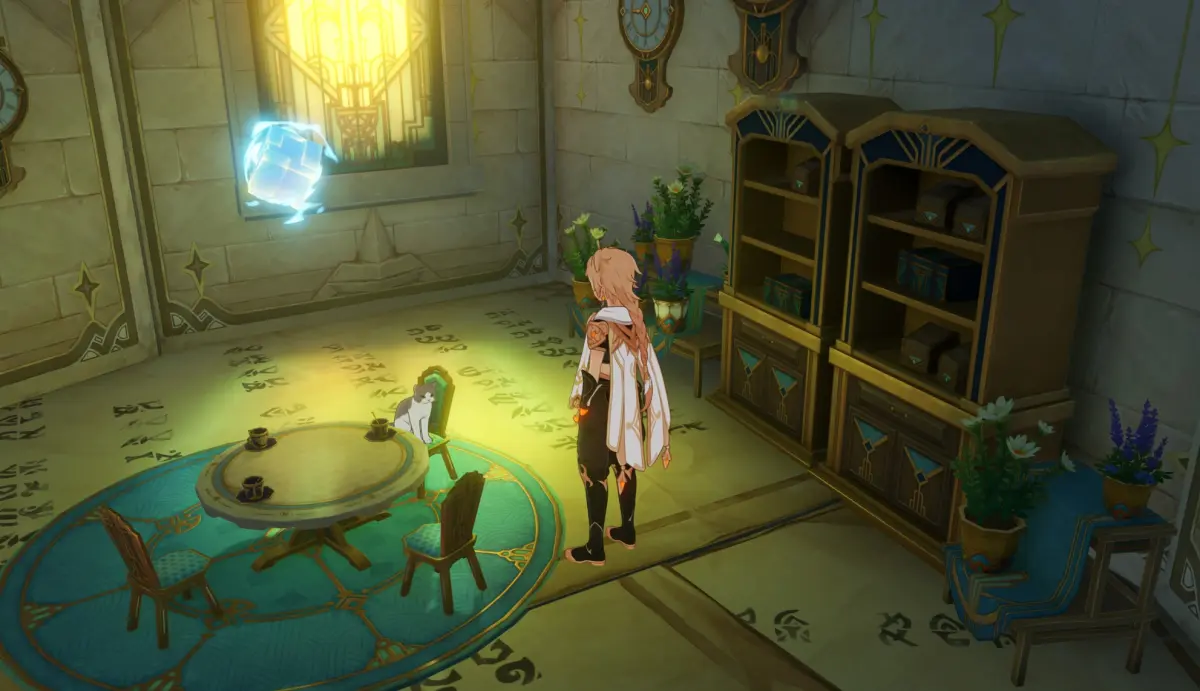 Серый котик в Зале Махавайпулья в Genshin Impact: где найти Госпожу Рыжуню и Мадам-пудель