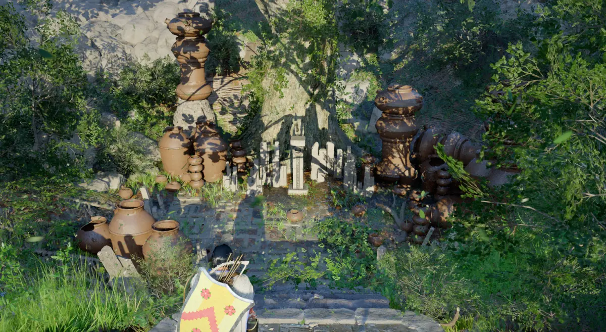 Руины Горы Кингшилд в Crimson Desert: как решить загадку с глиняными горшками