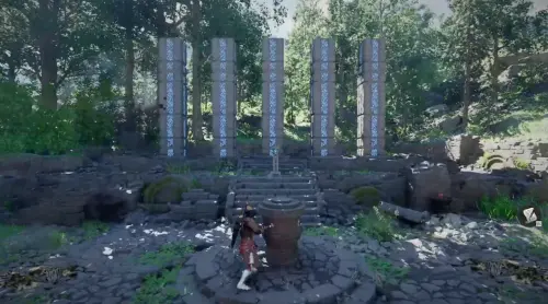 Как решить загадку с колоннами в руинах Сумрачного леса в Crimson Desert
