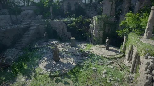 Руины Золотых равнин в Crimson Desert: как правильно повернуть статуи