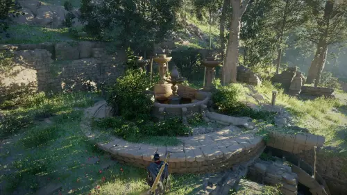 Руины Дымящихся земель в Crimson Desert: как правильно повернуть фонтаны